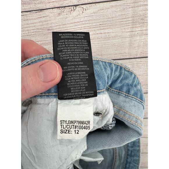 Kut from the Kloth Katy Boyfriend Distressed Jeans Women's‎ 12 Blue Light Wash - Picture 13 of 13